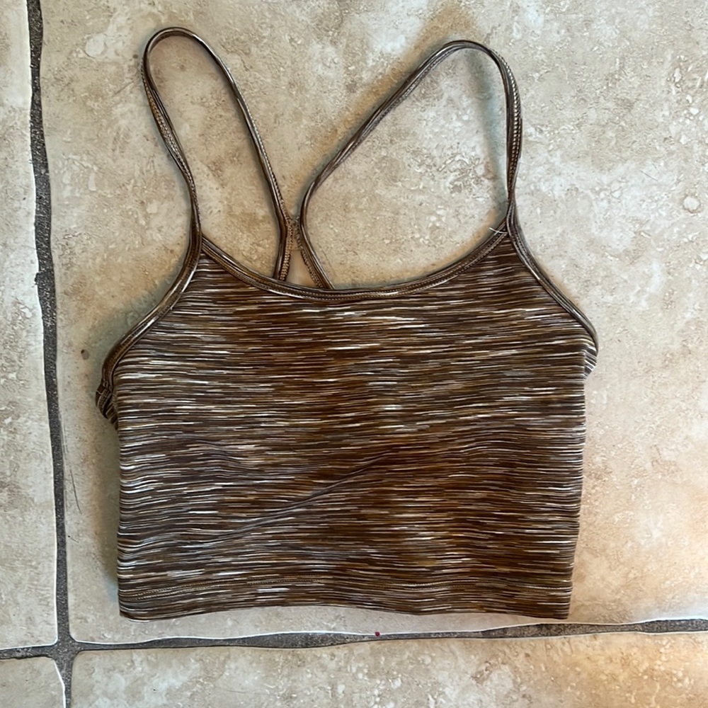 Brand Aerie offline, dark yellow and white, tank top XS